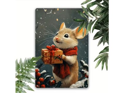 2D Plechová cedule Myška   30 x 20 cm