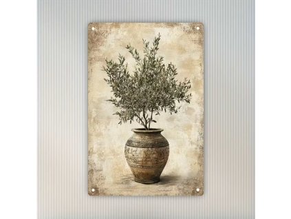 2D plechová cedule Olivovník 20 x 30 cm