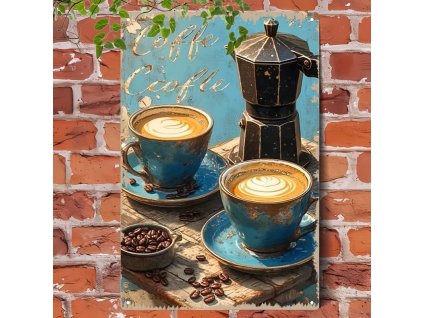 2D plechová cedule Hrnky 20 x 30 cm