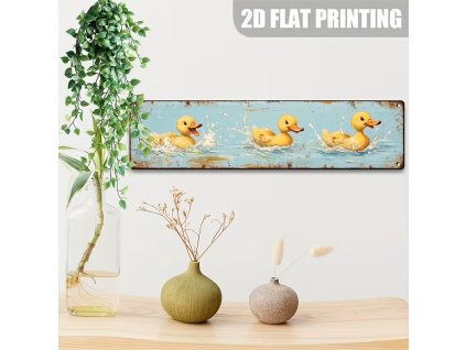 2D plechová cedule Káčata.   40 x 10 cm