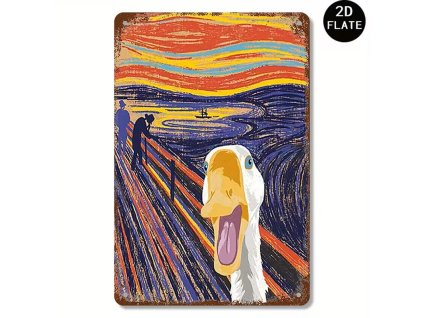 2D plechová cedule Legrační husa 20 x 30 cm