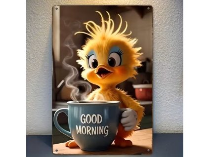 2D plechová cedule Dobré ráno!!  30 x 20 cm