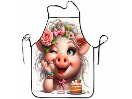 Kuchyňská zástěra Paní prasátková