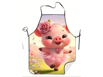 Kuchyňská zástěra Prasátko pro štěstí
