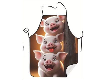 Kuchyňská zástěra Tři čuníci