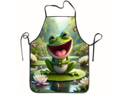 Kuchyňská zástěra Veselá žabka