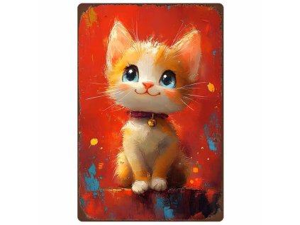 2D plechová cedule Koťátko 20 x 30 cm