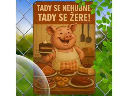 2D plechová cedule Hostina 20 x 30 cm