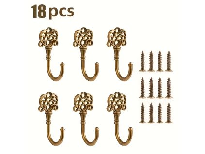 Kovové káčky na stěnu 6 kusů