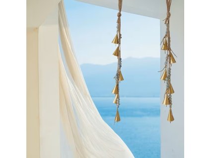 Kovová zvonkohra Zvonky a korálky 40 cm