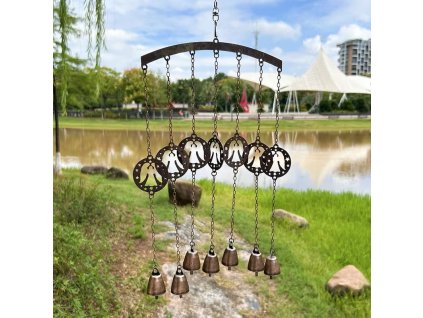 Kovová zvonkohra Andělská 46 x 20 cm