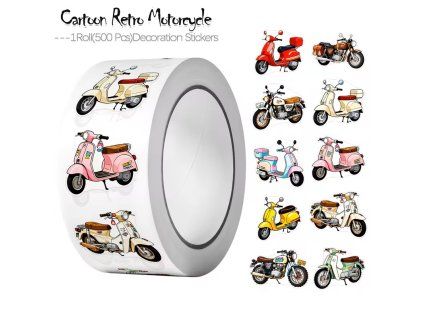 Mini nálepky Abeceda Motorky 500 kusů
