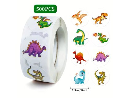 Mini nálepky Sauři 500 kusů