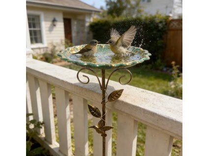 Rustikální kovové zahradní pítko malé