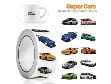 Mini nálepky Závoďáci 500 kusů