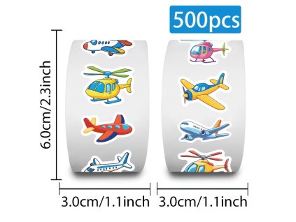 Mini nálepky Letadýlka 500 kusů