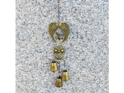 Kovová andělská zvonkohra Sovička malá