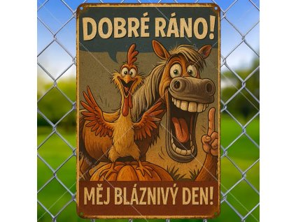 Kovová cedule Dobré ráno
