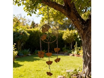 Kovová zvonkohra Ginkgo 83 cm