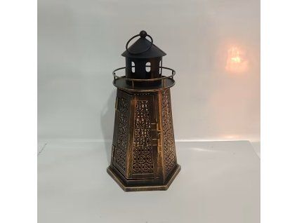 Kovový svícen Maják 30 x 16 cm