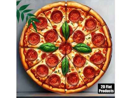 Kulatá plechová cedule Pizza feferonka. průměr 20 cm
