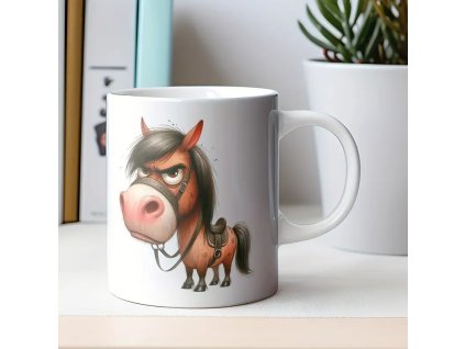 KERAMICKÝ HRNEK KŮŇ SE ZLOBÍ  300 ML