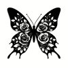 Kovový znak Černý motýl