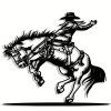 Kovový znak Jezdec na koni