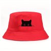Klobouček s kotětem červený