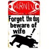 Plechová cedule Pozor na manželku 30 x 20 cm