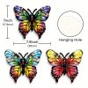 3 x kovová dekorace motýl barevný V