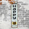 Kovová cedule Bee happy 40 x 10 cm