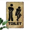 Kovová cedule Toalety on a ona 30 x 20 cm