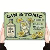 Kovová cedule Gin and tonic 30 x 20 cm