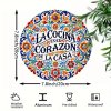 Kulatá kovová cedule. La Cocina. Průměr 20 cm