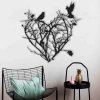 Kovová dekorace na stěnu Srdce z větví