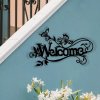 Nástěnná kovová nádherná dekorace Vítej 30 x 17,1 cm