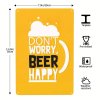 Nástěnná kovová cedule Nebuď smutný, buď beer I. 30 x 20 cm