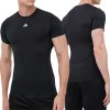 Pánské triko Adidas Techfit Short Sleeve Tee Black  -  ÚPLNÝ DOPRODEJ