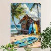 Kovová cedule Tropický surfařův ráj 30 x 20 cm