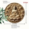 Kovová kulatá cedule Buddha. Průměr 20 cm