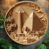 Kulatá kovová cedule Egypt . Průměr 20 cm