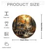 Kulatá kovová cedule Vlci Průměr20 cm