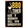 Kovová cedule BBQ TIMER 30 x 20 cm