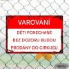 Nástěnná kovová cedule Varování rodičům 30 x 20 cm