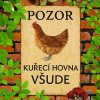 Kovová cedule. Jen pokud to slepička nestihne na toaletu 30 x 20 cm
