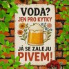 2D Plechová cedule  Pitný režim. 30 x 20 cm