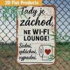2D Plechová cedule wi-fi. 30 x 20 cm
