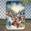 2D Plechová cedule Horská vesnička  30 x 20 cm