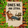 2D Plechová cedule Dnes NE   30x20 cm